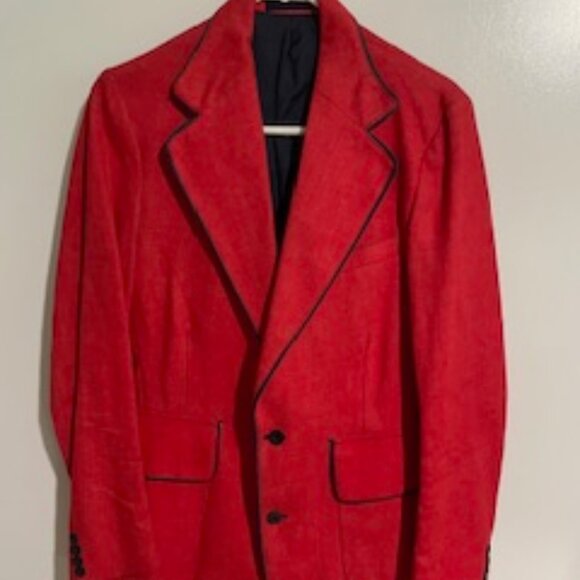 Vintage 70's Red Disco Denim Jacket - Picture 1 of 7